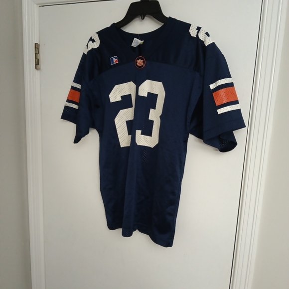 Navy Blue Auburn Tigers Football Jersey with Orange Accents Boys Size YL 10-12 - Picture 3 of 9
